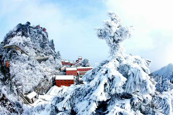 武当山唯美雪景图片 宛如人间仙境的美丽