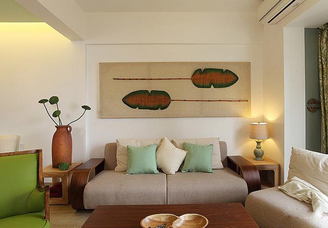 这样的茶几、沙发、背景墙搭配真的超美！ 第1页