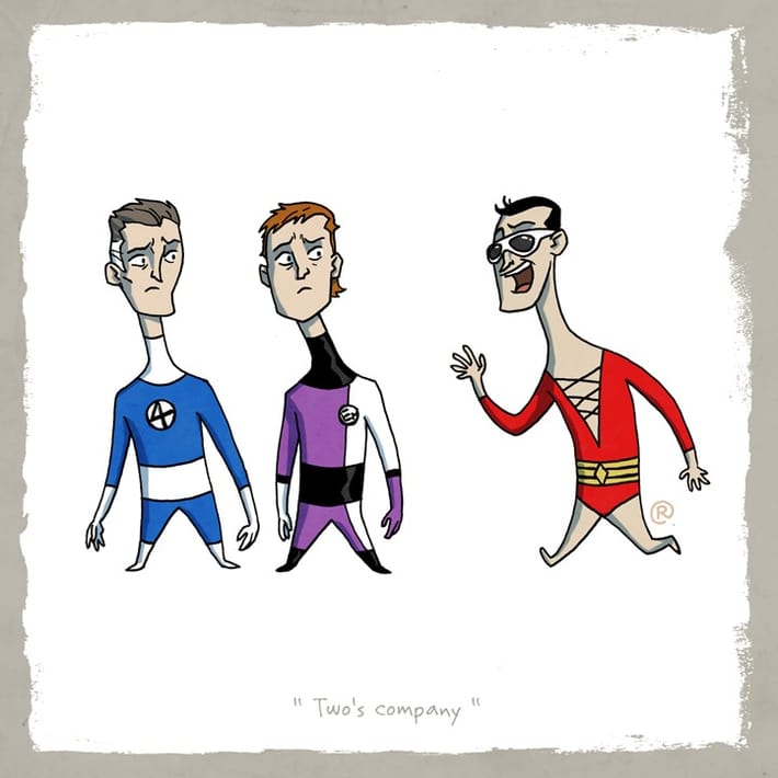 超级英雄:漫威 vs dc相似人物卡通版对比