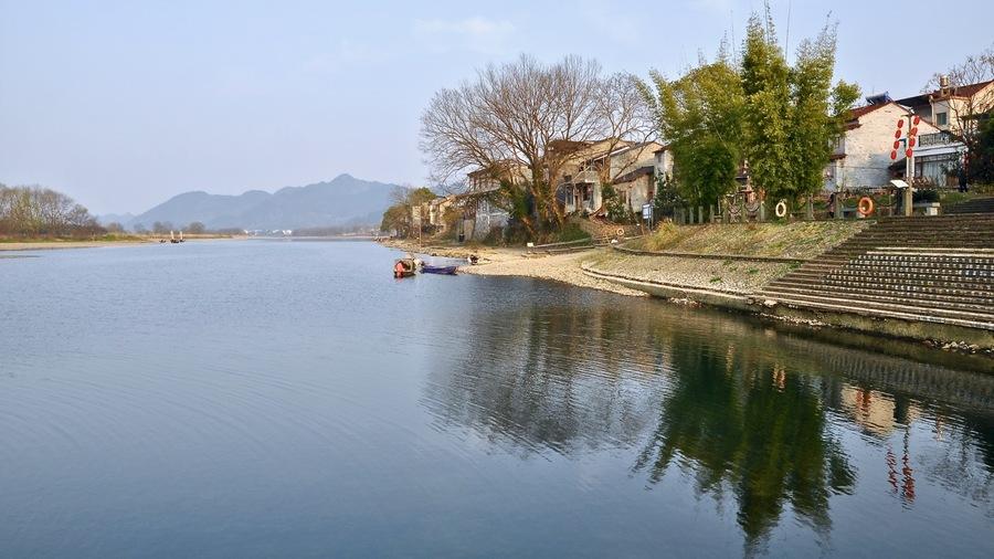 浙江丽水古堰画乡瓯江美景