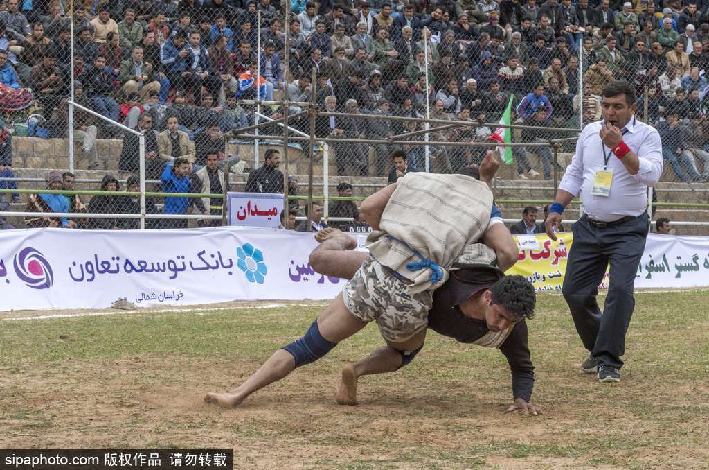 伊朗摔跤赛勇士贴身肉搏 竞争激烈夺人眼球(4) 第4页