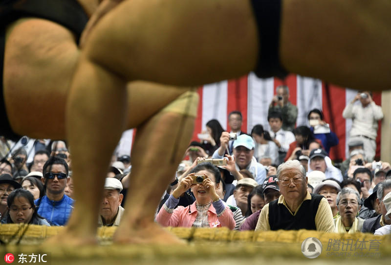 高清：日本举行相扑大赛 选手赤身肉搏场面激烈(5) 第5页