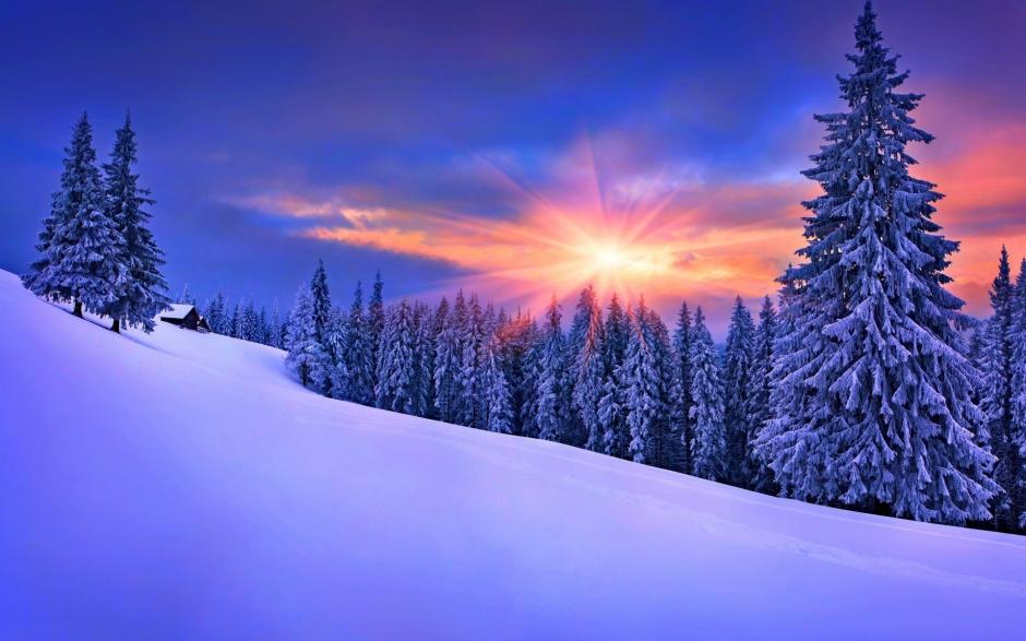 唯美意境雪景图片 冬季雪景唯美意境宽屏高清壁纸