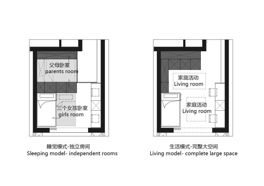 爆改龙凤四胞胎之家 64㎡出租屋3房7床(32) 第32页