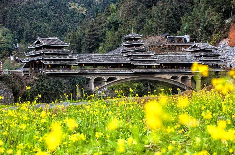 广西三江程阳风雨桥风景图片