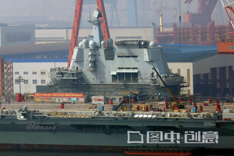 已完成封顶！中国首艘国产航母甲板施工接近尾声 第1页